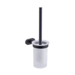 Inda Black - Toilet Brush With Glass