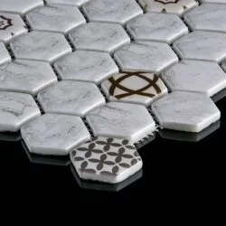 FBDJ 025 Digital Printed Hexagon Mosaic