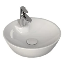 ISVEA SYSTEM Y BENCH TOP SINK 45 CM BATTERY HOLE WHITE ISV0041