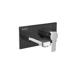 QUASAR BLACK GLASS FINISHED WASHBASIN FIXER TESE51000B