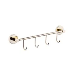 Vino Gold - Long Towel Holder with 4 Hooks