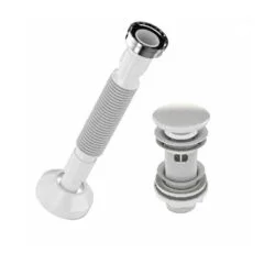 İZYAP POP-UP SERAMİK BAŞLI PLASTİK KÖRÜKLÜ SİFON ( TAŞMALI VE TAŞMASIZ )